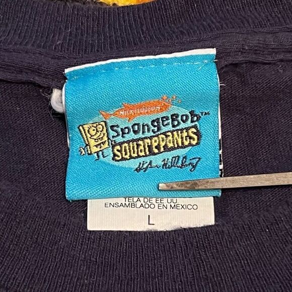 ‘02 VTG Spongebob Squarepants Funnt Patrick Graphic Tee Shirt / Size L - Picture 5 of 5